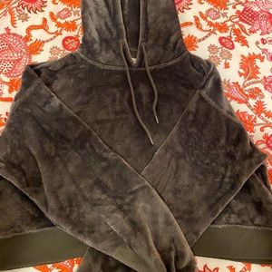 Urban Outfitters Cropped Fuzzy Hoodie